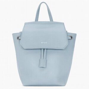 *Matt & Nat Light Blue Vegan Leather Backpack – Minimalist Everyday Bag